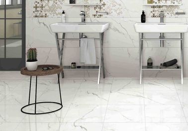Super White Glazed Porcelain Floor Tiles Thickness 10 Mm Heat Insulation supplier