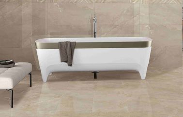 Antibacterial Glazed Porcelain Stoneware Tile Light Grey Polished Matte Finish supplier