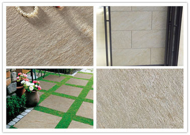 Natural Stone Effect Porcelain Floor Tiles Yellow Beige Accurate Dimensions supplier