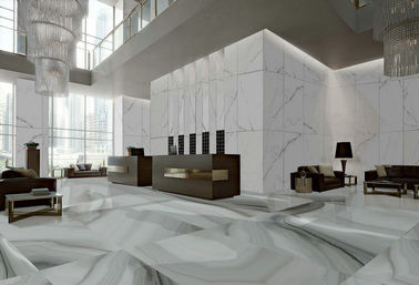 Accurate Dimensions Polished Porcelain Floor Tiles Light Grey Thickness 12mm supplier