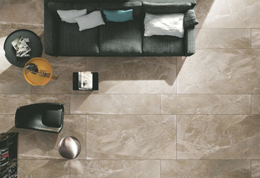Three Surface Marble Porcelain Tile Shower , Matt Porcelain Tiles Brown supplier