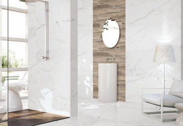 Hallways Large Marble Look Porcelain Tiles Hotel School Hospital Wear Resistant supplier