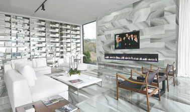 Matte Surface Porcelain Marble Floor Tile Bathroom Accurate Dimensions Beige supplier