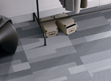 Chemical Resistant Grey Office Carpet Tiles Random Design Non Slip For House supplier