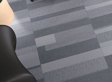 Chemical Resistant Grey Office Carpet Tiles Random Design Non Slip For House supplier