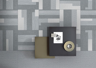 Chemical Resistant Grey Office Carpet Tiles Random Design Non Slip For House supplier