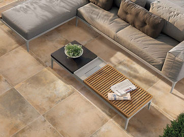 Renewable Travertine Porcelain Tile 600*600mm Accurate Dimensions Fine Air Permeability supplier