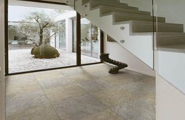 Fine Durability Marble Effect Floor Tiles 600x600 Yellow Beige Convex Pattern supplier